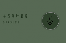 公房是什么证  公房属于什么房