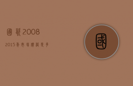 国瓷20082015年市场价格是多少  