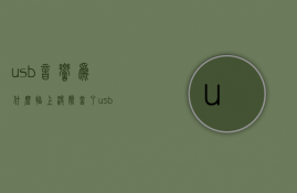 usb音响为什么插上没声音了  usb音响为什么插上没声音了呢