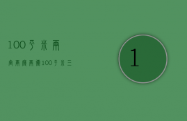 100平米两室两厅两卫（100平米三居装修 选大两居还是小三居）