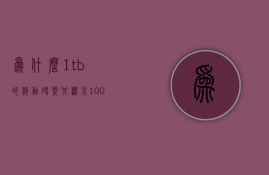 为什么1tb的移动硬盘只显示100g  