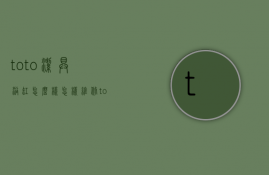 toto洁具浴缸怎么样？怎样维修toto马桶？