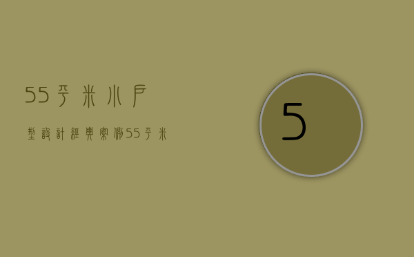 55平米小户型设计经典案例（55平米小户型装修风格 55平米小户型装修技巧）