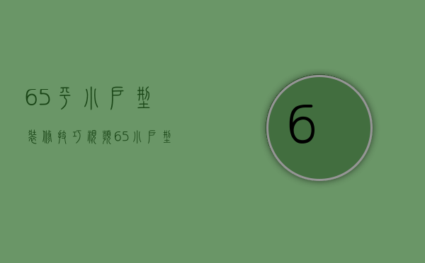 65平小户型装修技巧视频（65小户型装修设计技巧 65小户型装修要点）