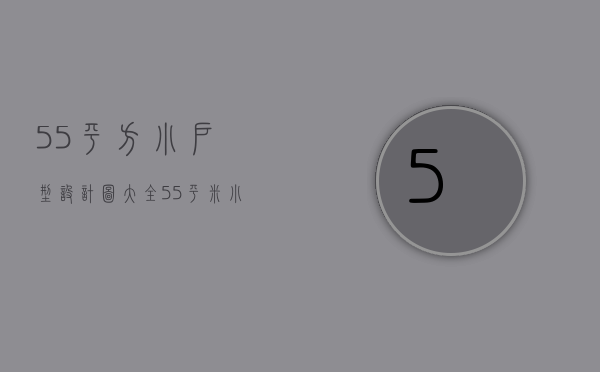 55平方小户型设计图大全（55平米小户型装修风格 55平米小户型装修技巧）