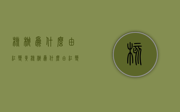 核桃为什么由红变黄  核桃为什么由红变黄?