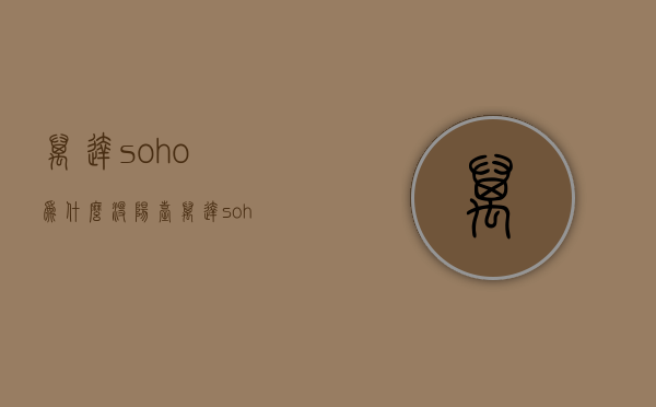 万达soho为什么没阳台  万达soho为什么这么便宜