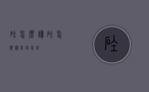 砼怎么读  砼怎么读音同音字