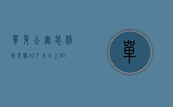 单身公寓装修效果图20平米以上（30平米单身公寓装修价格 单身公寓的设计特点）