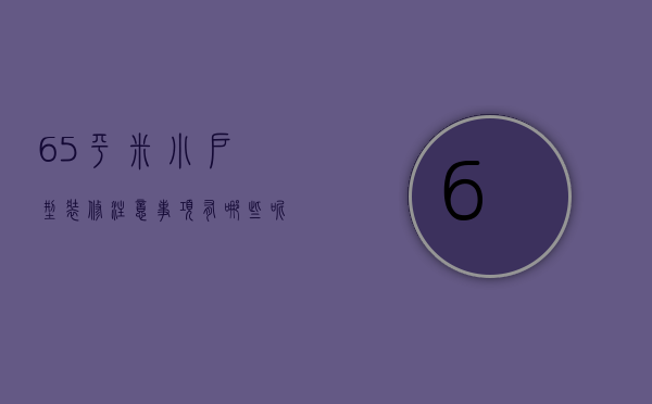 65平米小户型装修注意事项有哪些呢（65平米小户型装修注意事项有哪些）