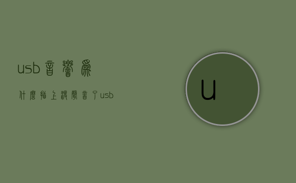 usb音响为什么插上没声音了  usb音响为什么插上没声音了呢